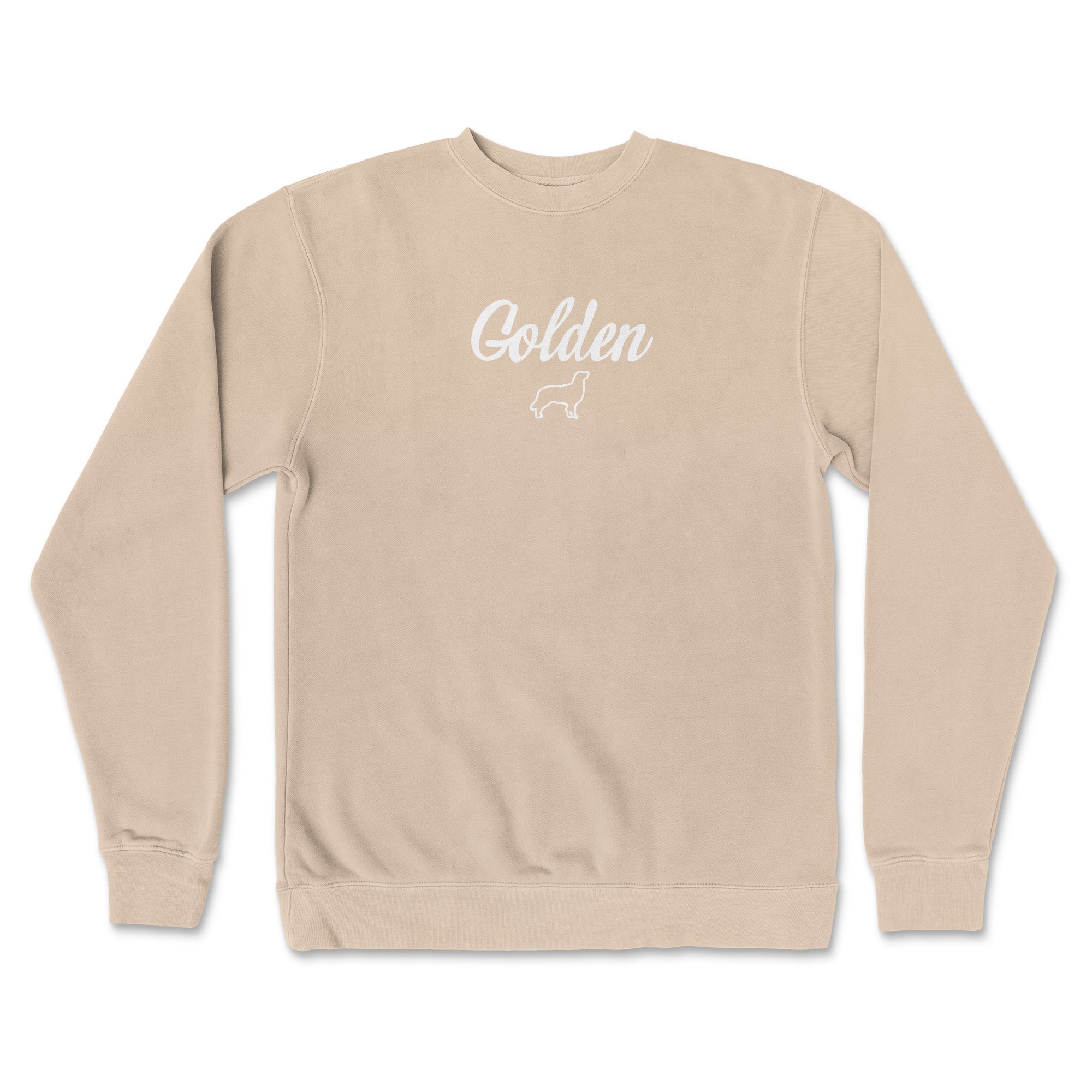 Soft Pastel Crewneck - Golden Embroidery