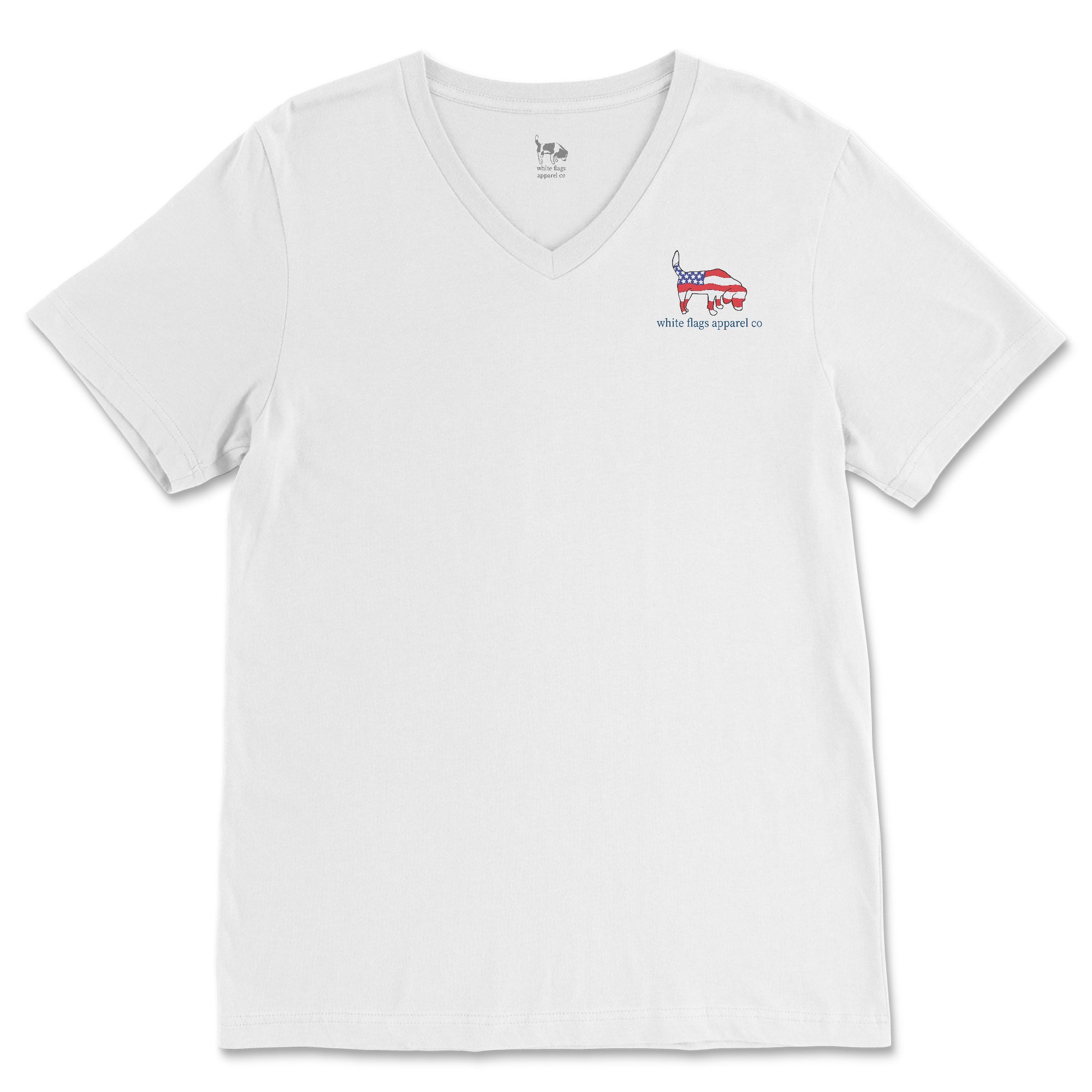 V-Neck - American Flag Fill