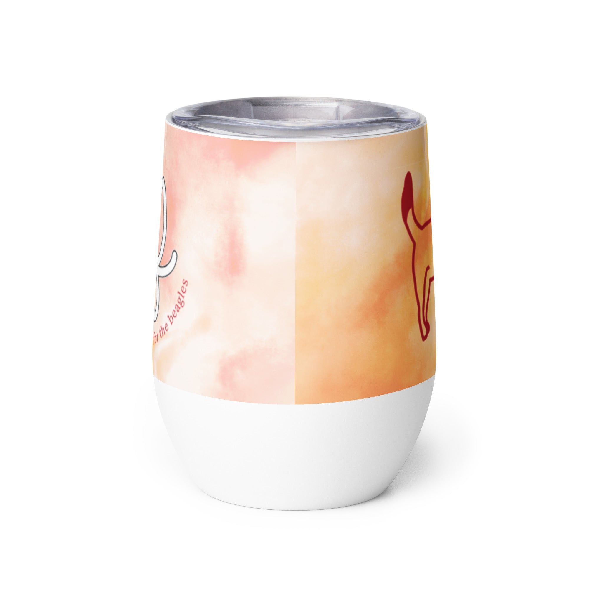 Wine Tumbler - Yellow Tie-Dye